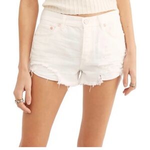 NWT Free People white denim cutoff shorts